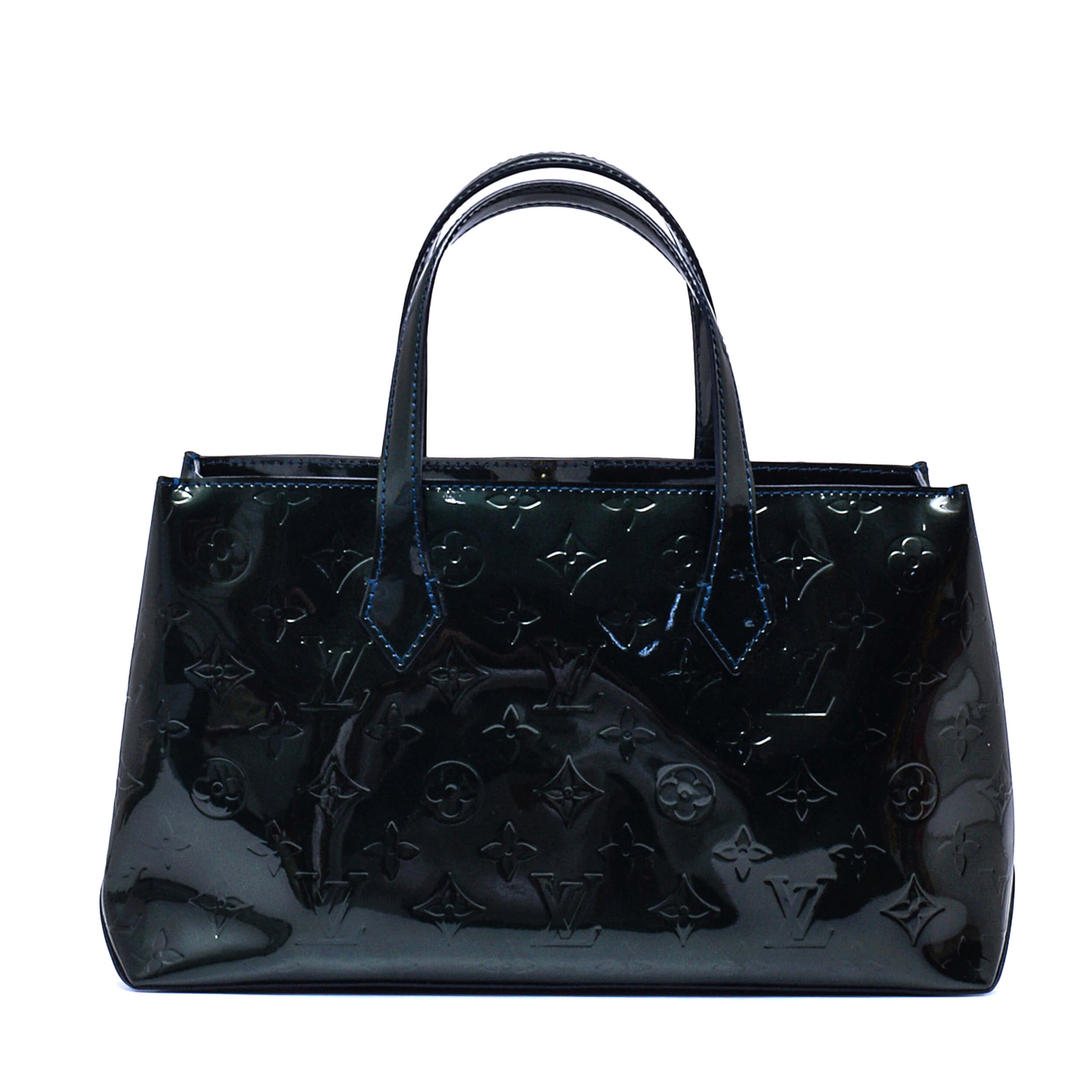 Louis Vuitton - Dark Green Monogram Vernis Leather Wilshire PM Bag